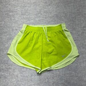 Nike‎ Dri-FIT Running Shorts Women's Size Small Neon Lime Green Athletic Gym